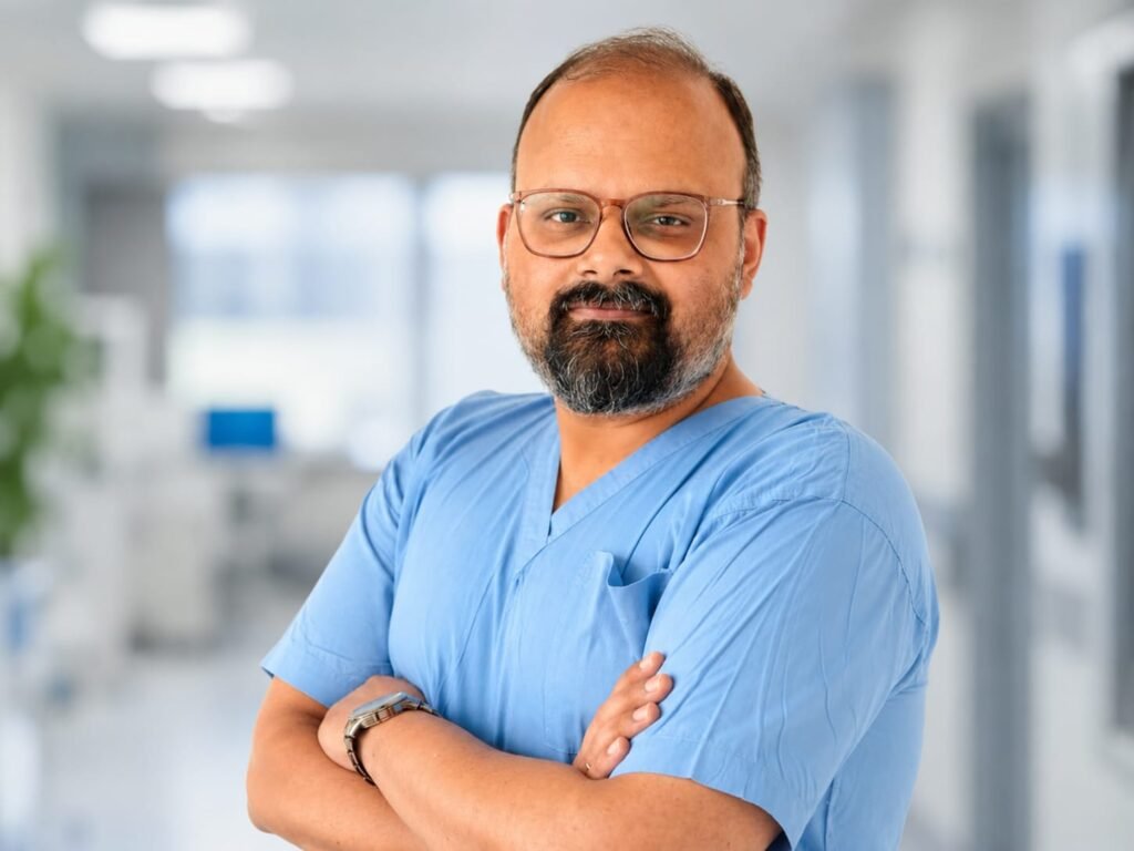 Dr. Zubin Dev Sharma, Senior Consultant Gastroenterologist at Fortis Memorial Research Institute specializing in neuro-gastroenterology and advanced digestive motility diagnostics.