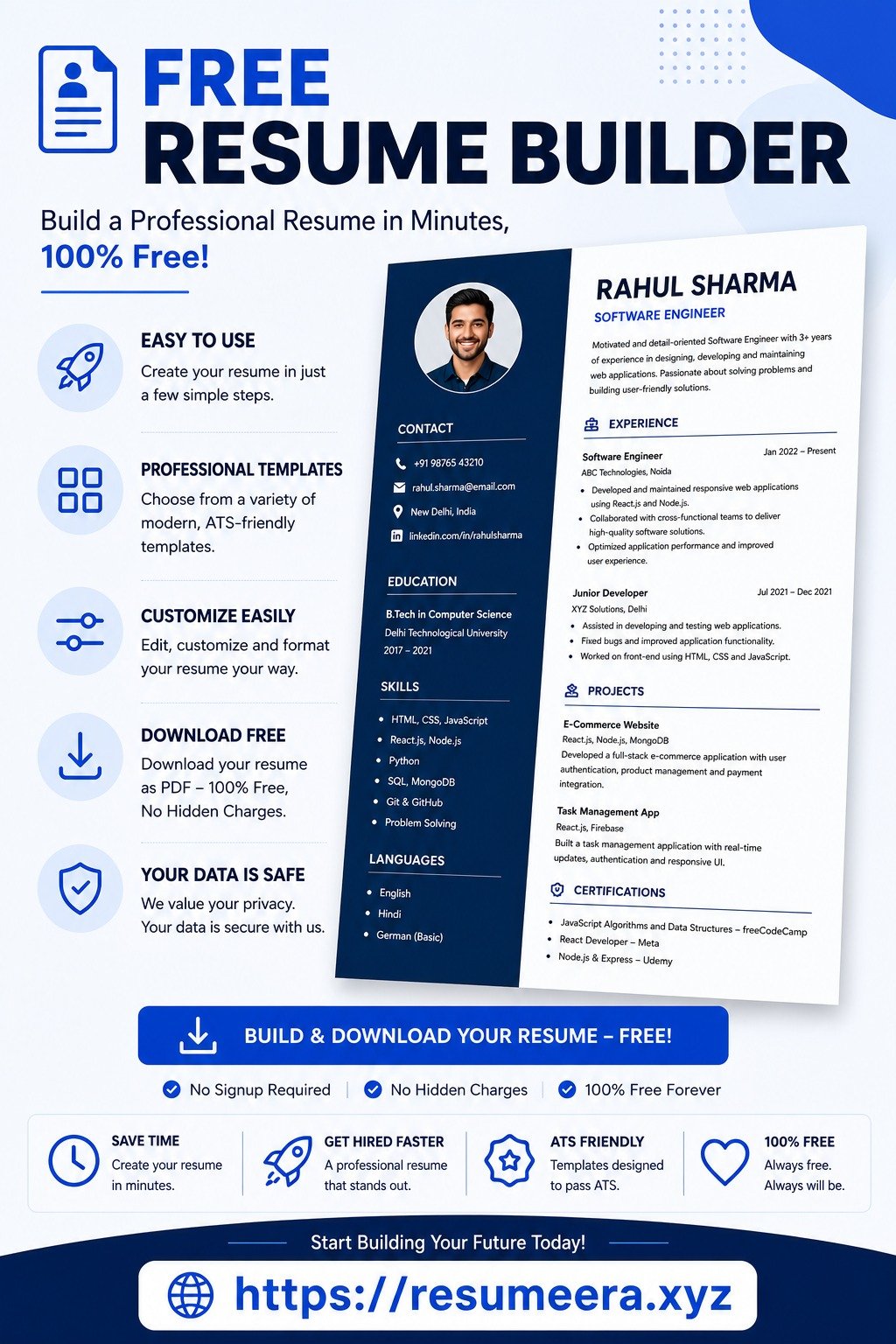 Free Resume Builder : Why ResumeEra.xyz Stands Out in a Market Full of Paywalls